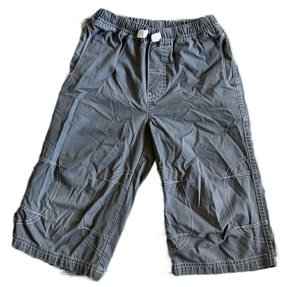 Hanna Andersson Boys 130 Size 8 Long Grey Shorts 13” Inseam